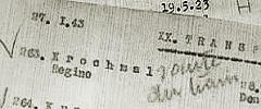 Transportliste für Züge nach Auschwitz